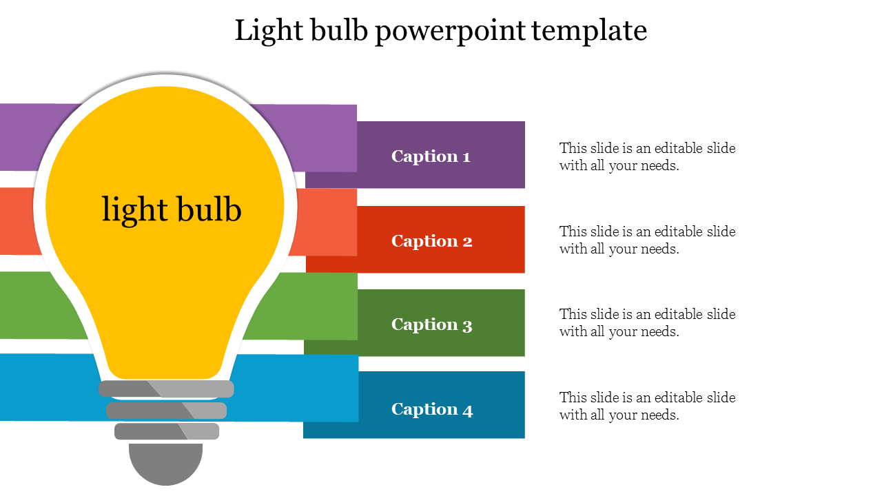 light bulb powerpoint template
